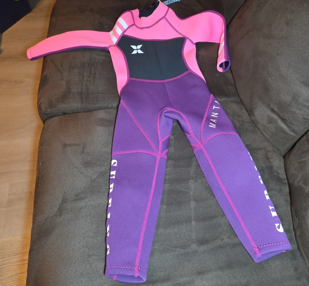 Dive & Sail Wetsuit Kids Medium Pink Purple Excellent 2.5mm Neoprene Full Suit